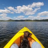 Trevor loves to come kayaking with me.
